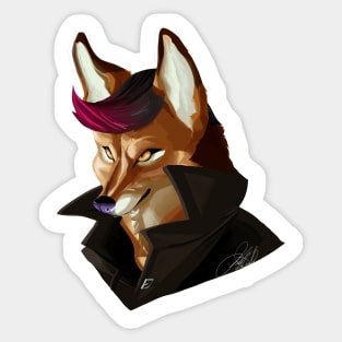 Punk Coyote Sticker